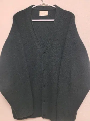 모헤어 가디건 모스그린
