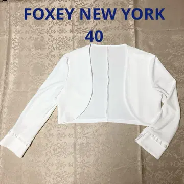 새상품급 FOXEY NEW YORK 가디건 40 쁘띠 레이디 화이트