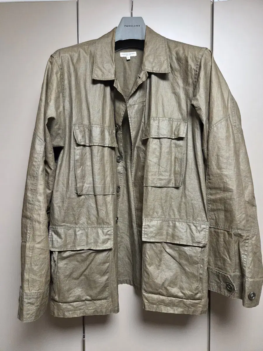 Engineered cotton coated linen BDU jacket size L