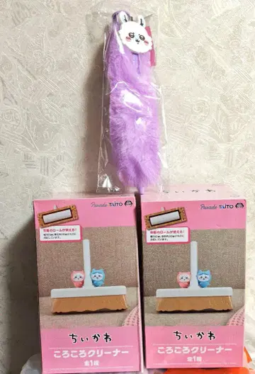치이카와 (먼작귀) 롤링 클리너 2개, 폭신폭신 BIG 볼펜, 모몽가