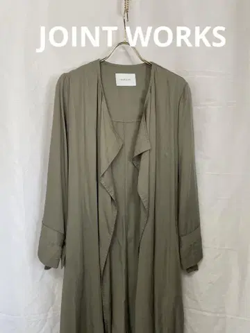 JOINT WORKS 카키 롱 코트 경량 소재