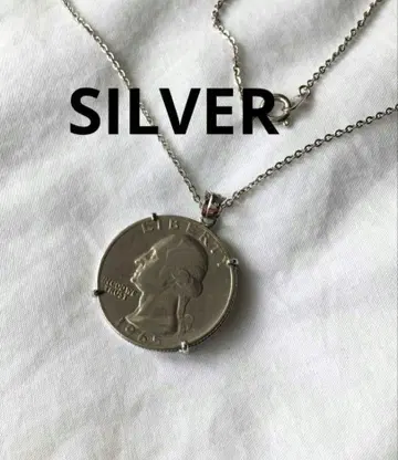 빈티지 코인 목걸이 실버 SILVER 1965년 리버티