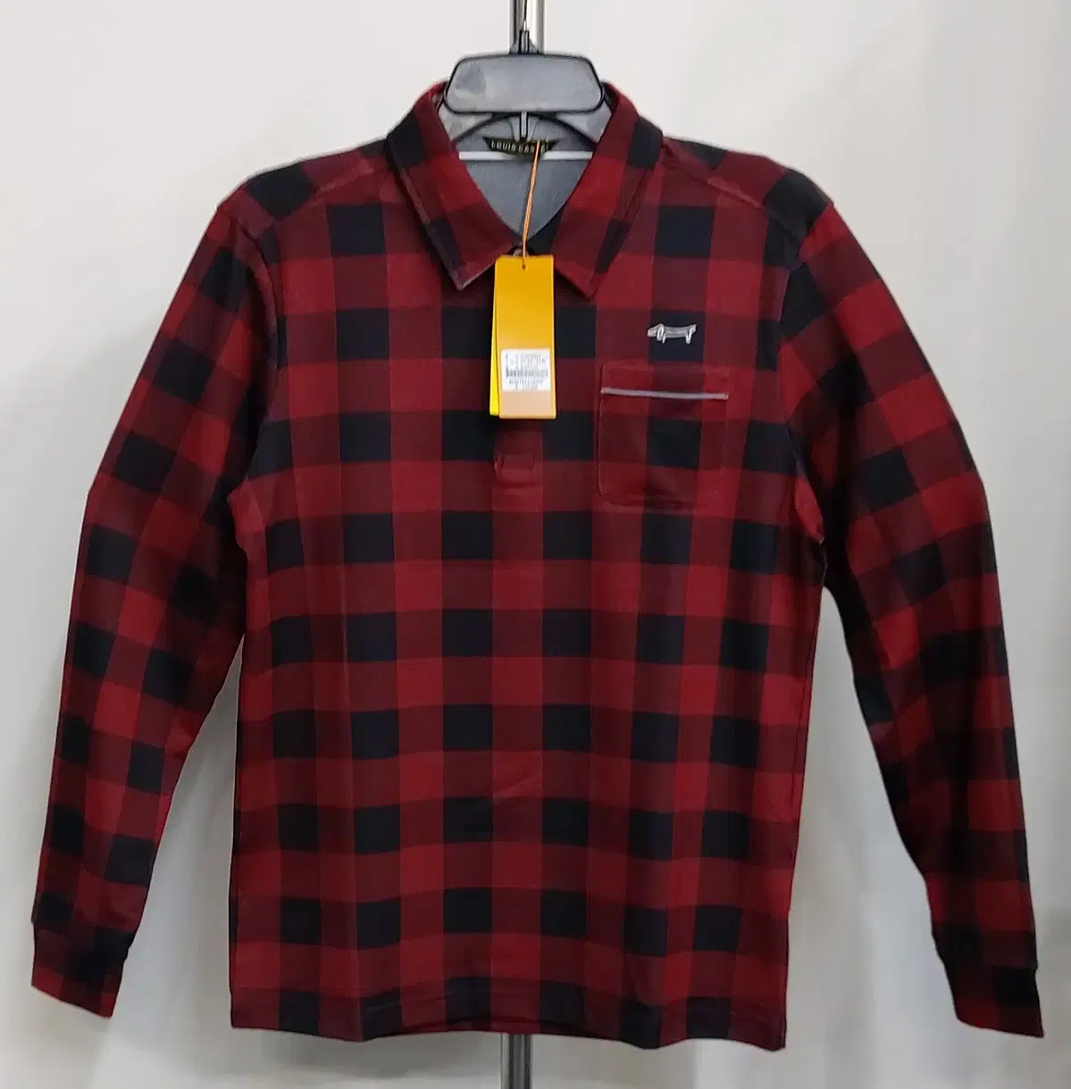 Unworn polyester long-sleeved t-shirt in lew castel 95 spring and fall. D-RD