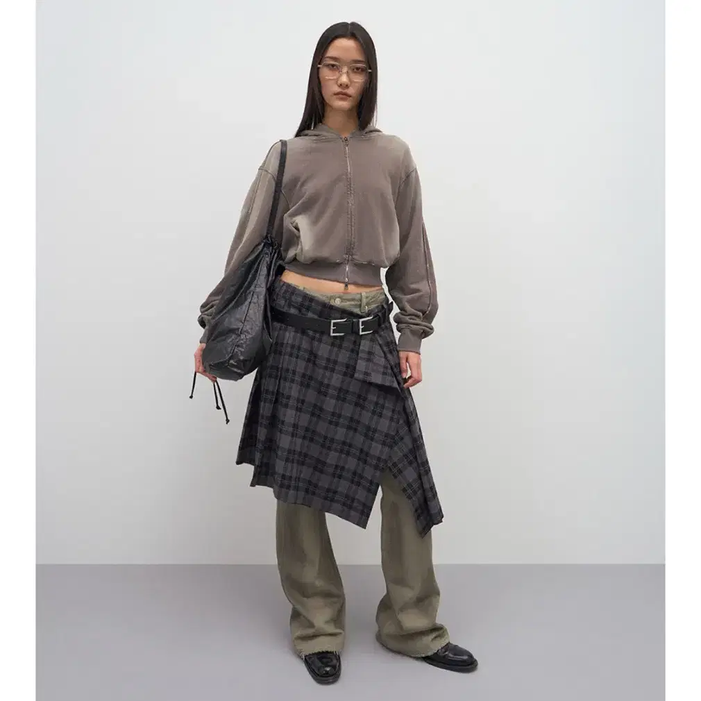 LCDC ♥ CHECKED BUTTON-UP SKIRT /追跡付 Same day shipping) LCDC Check Pleated Skirt on Bunjang