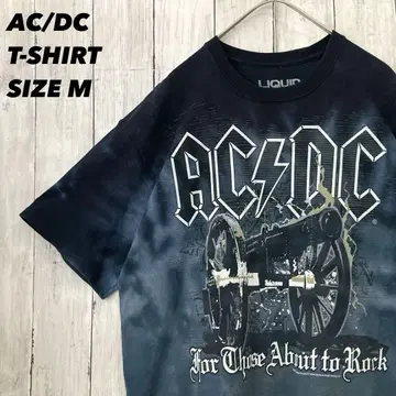 락밴드 티셔츠 구제 의류 ACDC AC/DC 프린트 티셔츠 사이즈 M