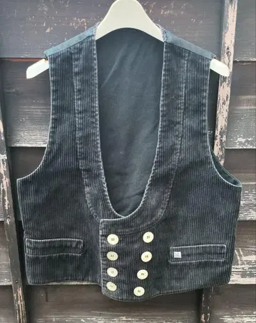 [빈티지] 독일제 나무꾼(로거) 베스트 가르송 베스트 더블 브레스트