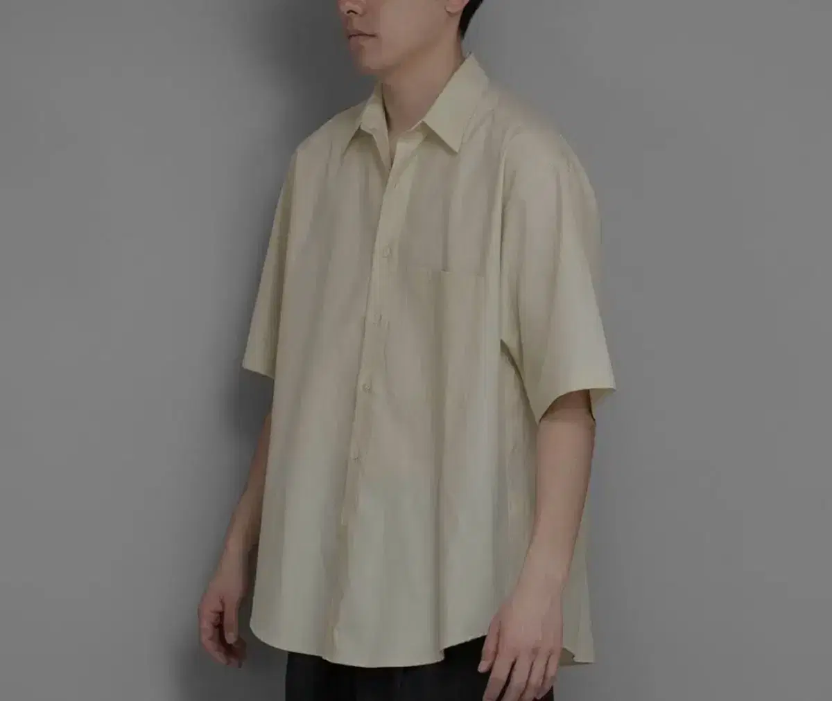 급처) [3] 오라리 finx twill 반팔셔츠 라이트옐로우 24ss
