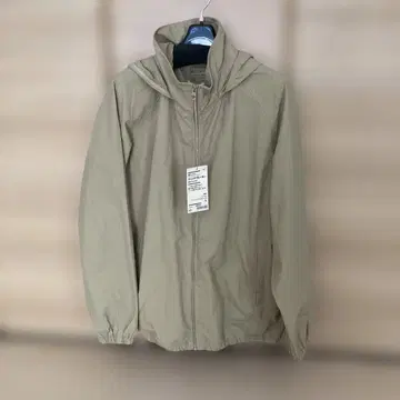 발수 나일론 윈드브레이커 L 사이즈 베이지 MUJI