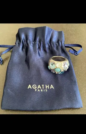 AGATHA 아가타 볼륨 스톤 반지 터콰이즈