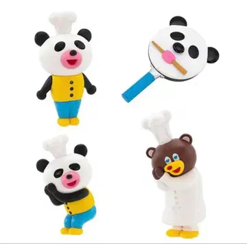 팬더의 숟가락과 프라이팬 팬더 피규어 컬렉션
