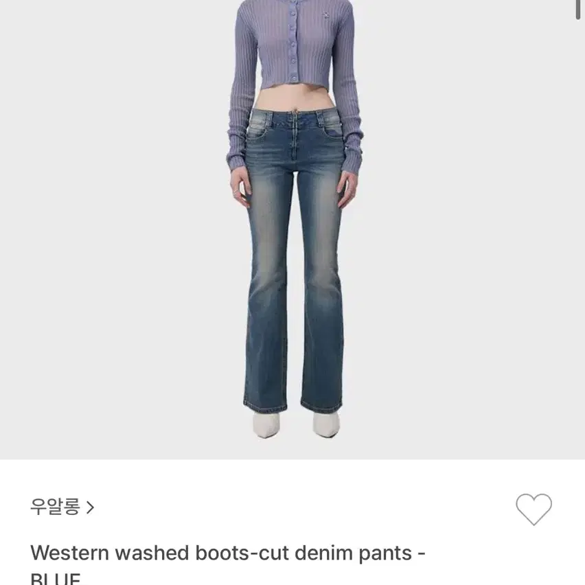 WOOALONG | 우알롱 Wooalong Western Washed Bootcut Denim