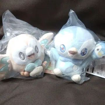 포켓피스 제일복권 봉제 인형 팽도리 & 모쿠로