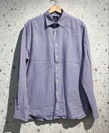 Ben Sherman 체크 무늬 긴팔 셔츠 벤 샤먼 스트레치