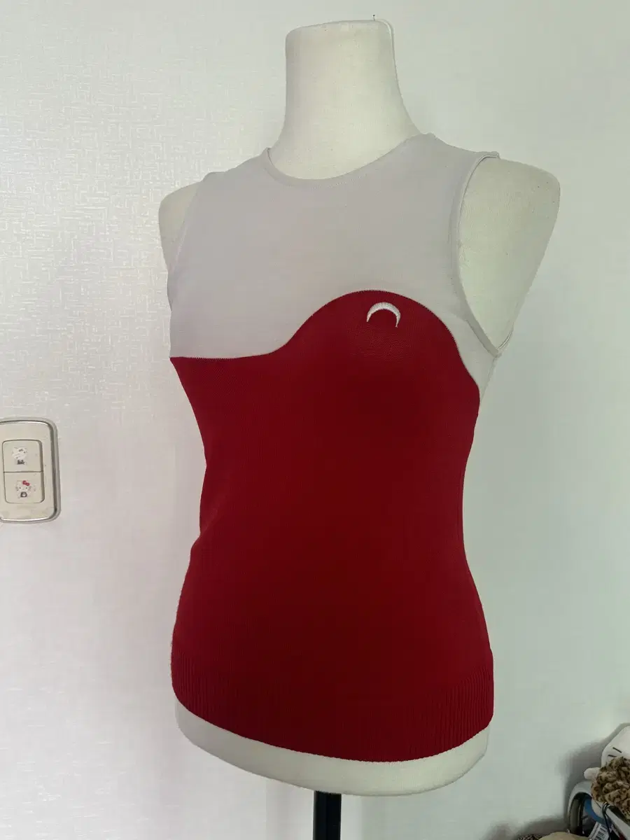 Marine Serre Two-tone Sleeve Sleeveless Top