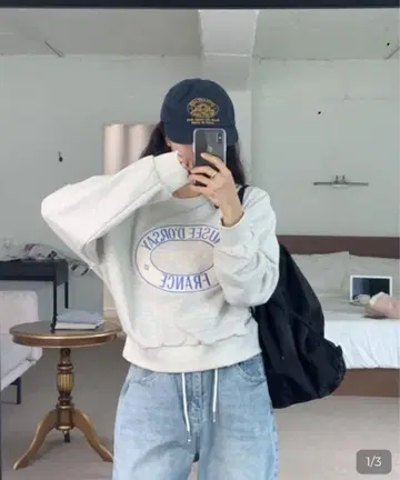 NUGU your own square 레터링 데일리 맨투맨 mtm
