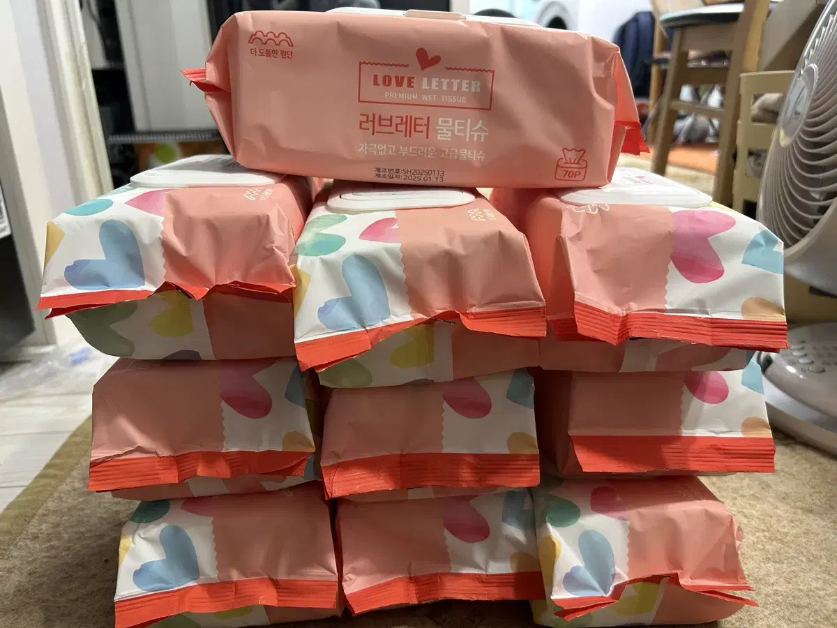 Love Letter Wet Wipes Cap Type 10EA / 70 sheets 10 packs