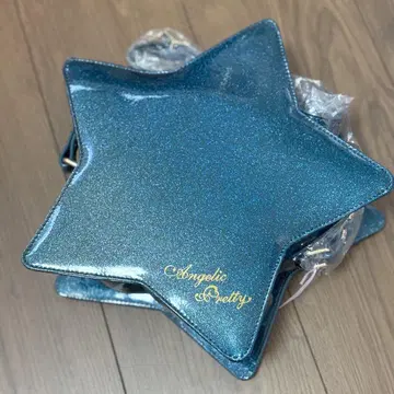엔젤릭 프리티 미사용 별 모양 글리터 숄더백 파랑