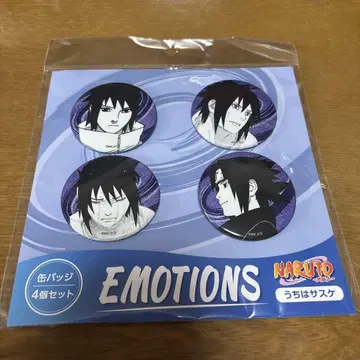 익명 배송 NARUTO 캔뱃지 4개 세트 EMOTIONS 25th 사스케