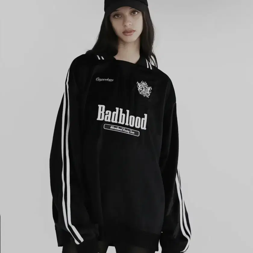 ◆BADBLOOD Sports Club Tee/2色◆ BADBLOOD] Sports Club 1/2 Tee - White 正規品 韓国ブランド