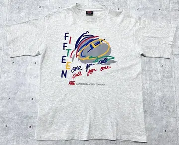 90s 00s CANTERBURY 일본제 자수 택 마블링 바디 티셔츠