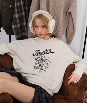 엔젤 블루 나카무라 군 맨투맨 트레이닝복