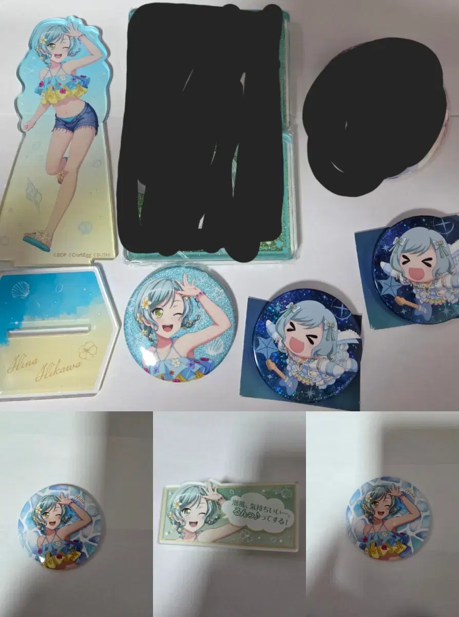 Bang Dream! Hikawa Hina Summer Marui Acrylic Can Badge Name Tag