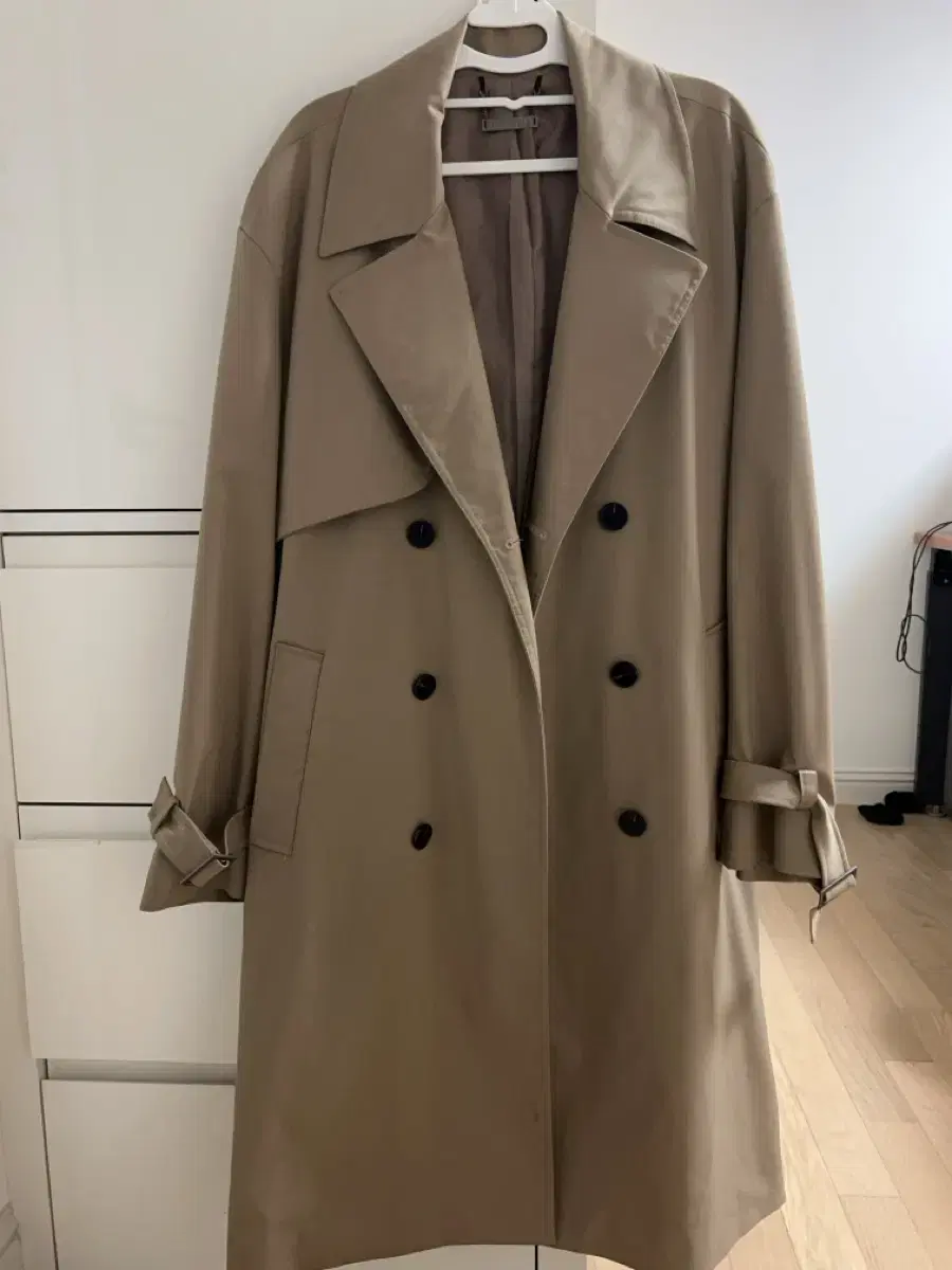 Draw Fit Overfit Wool Trench Coat L