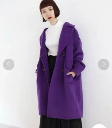 PAGEBOY 퍼플 롱 코트 M 사이즈