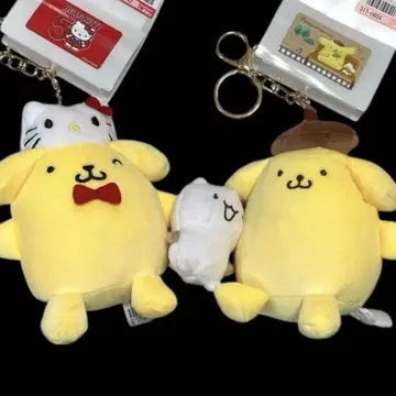 시마무라 키티 폼폼푸딩 메이구루미 키링 참 x2