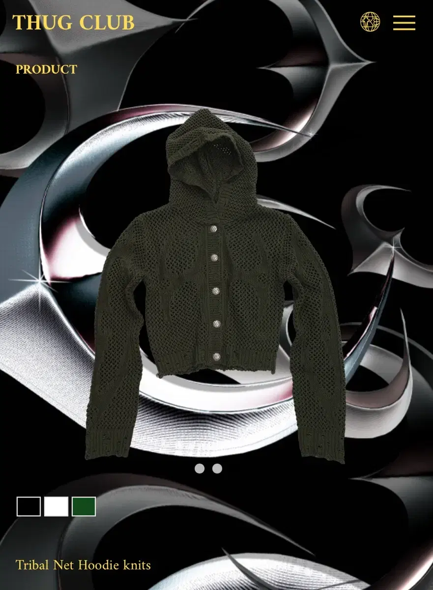 Thug Club Tribal Net Hoodie Knit Khaki