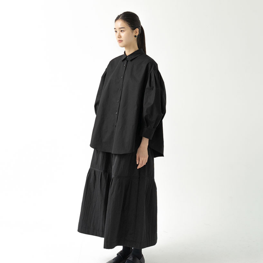EUNOIA(ユノイア) LILY PADDING SKIRT U-NOIA_Lily Padding Skirt_Black_Medium #eunoia,#유노이아 on
