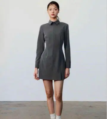 자라 핏 미니 셔츠 원피스 M 사이즈