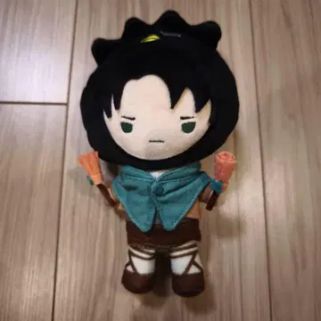 진격의 거인 산리오 리바이 무니구루미 마스코트 봉제 인형