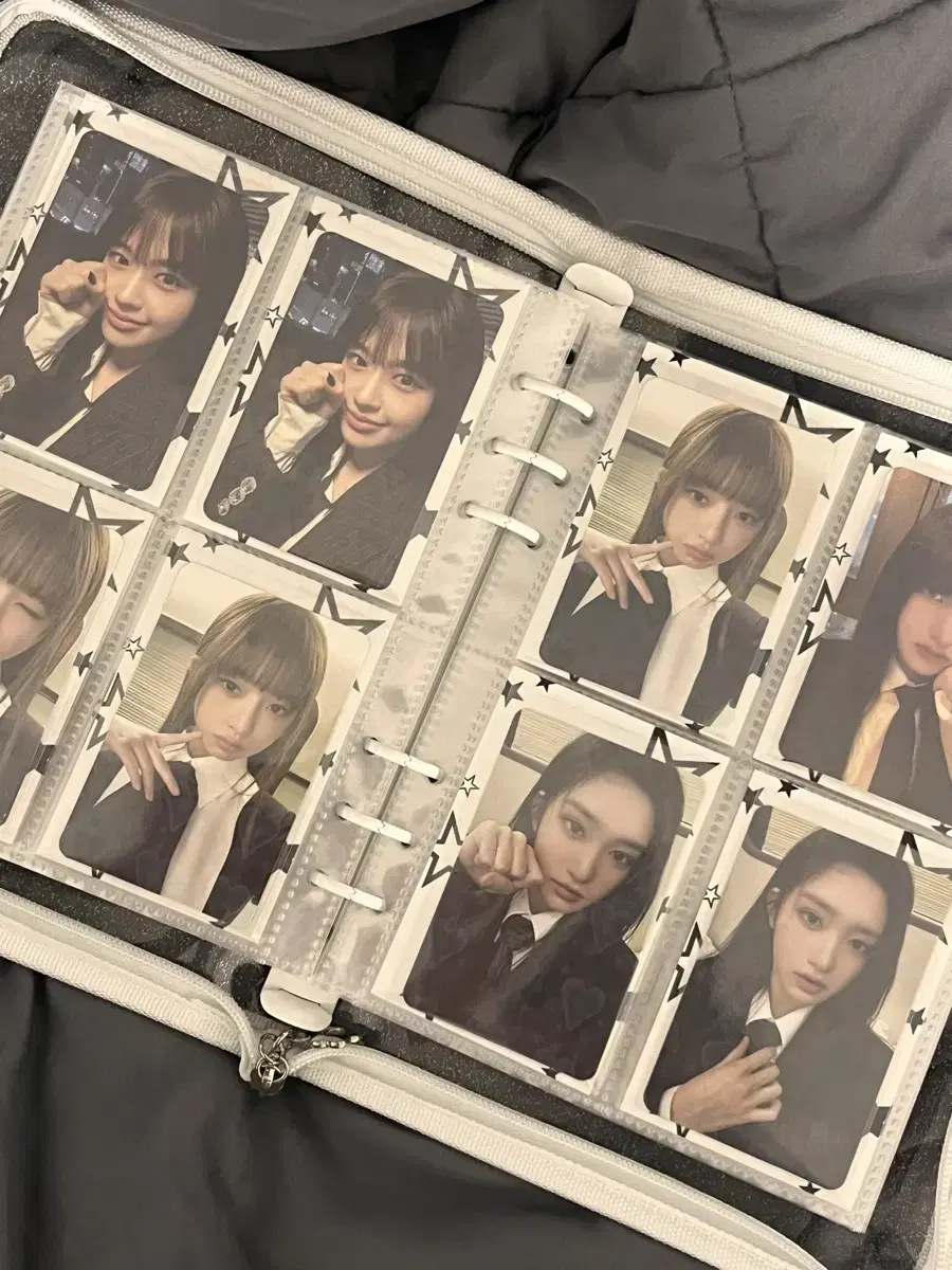 6공 지퍼바인더 흰색 판매 양도 속지포함