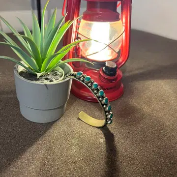 터콰이즈 스톤 뱅글 실버