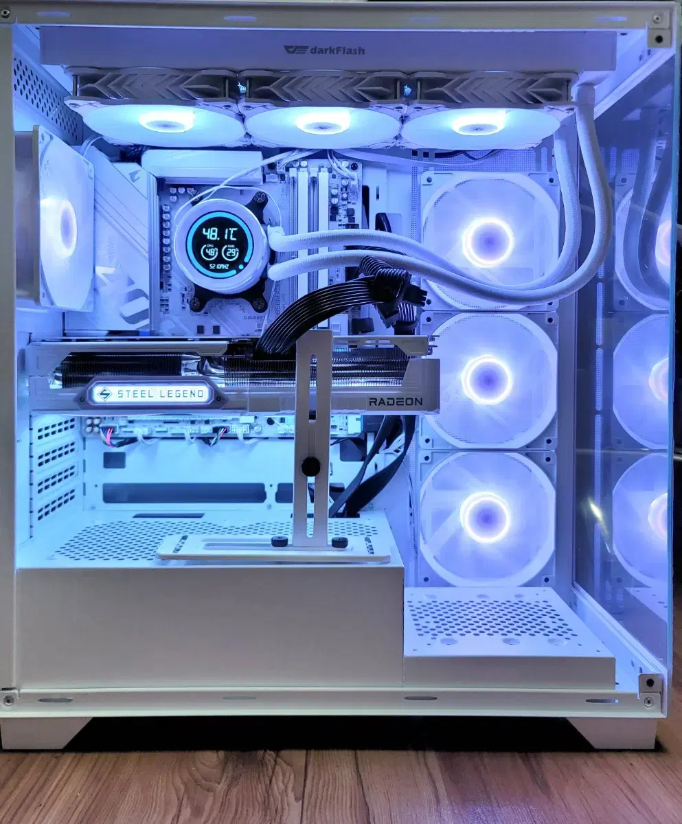 9800x3d b850m 9070xt 화이트 완본체 컴퓨터 신품급