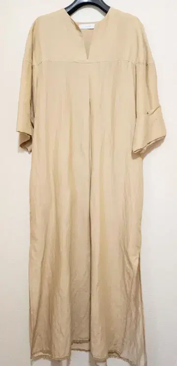 seya. 베이지 린넨 울 원피스