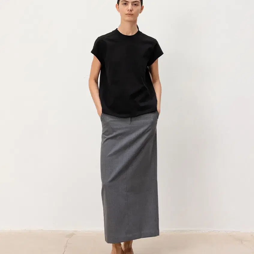 ◆MOONDAL◆ Adela Maxi Skirt in Gray MOONDAL 문달