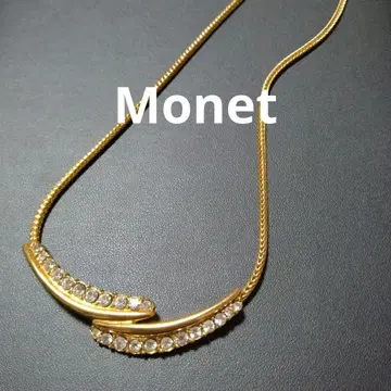 MONET 모네 비즈 목걸이 빈티지 골드 컬러