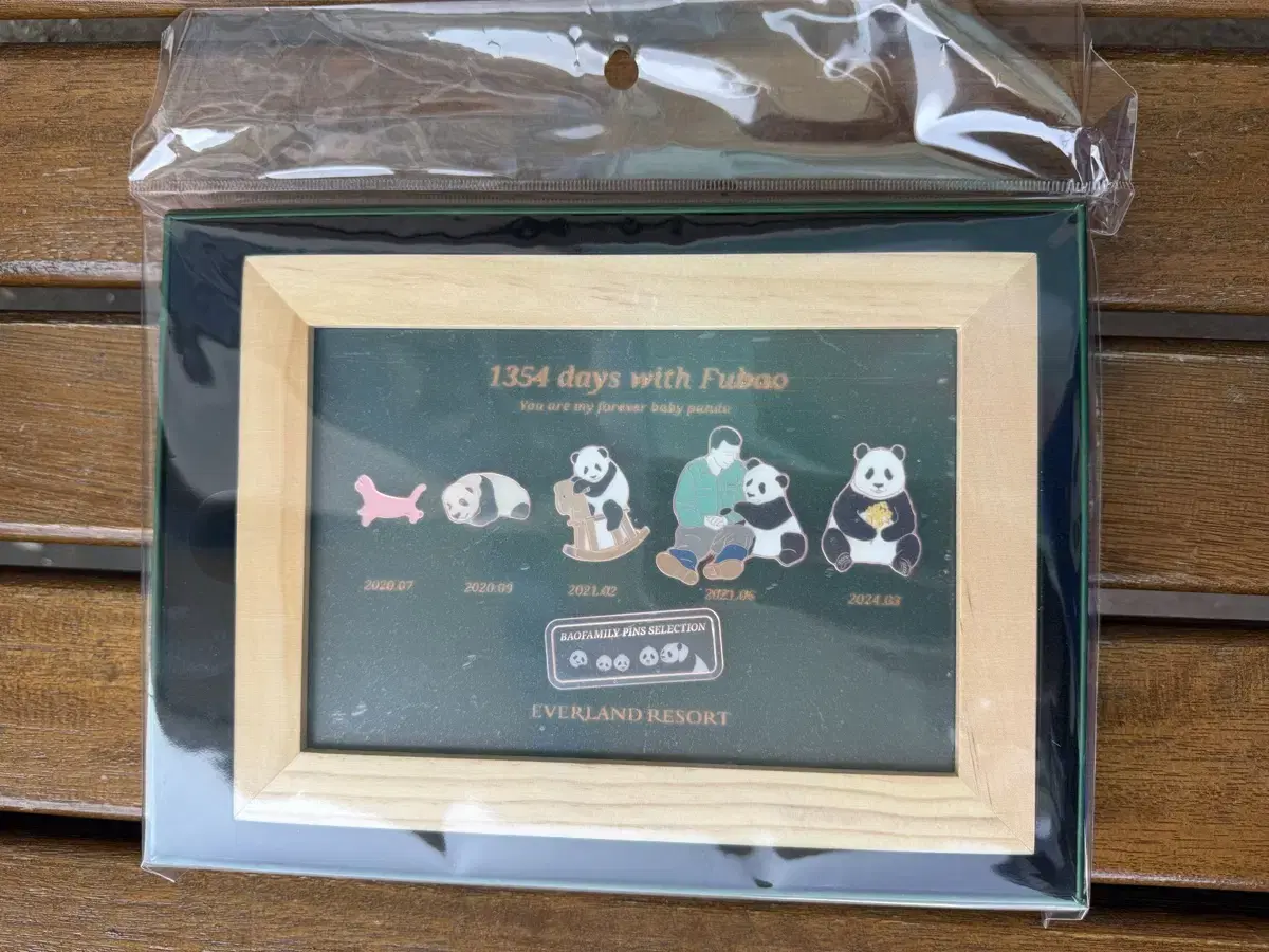 (정가이하, 미개봉새상품) 에버랜드 신상 푸바오 1354 기념 뱃지세트