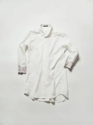 The viridi-anne 소매 리브 셔츠