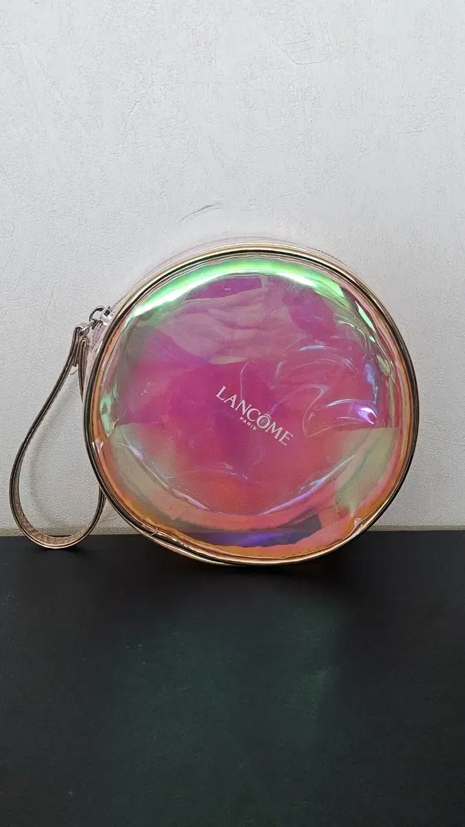 (Rare New Item) Lancome Hologram Pouch, Lancome Cosmetic Bag, Lancome Round Mini Bag