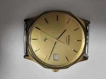라도 RADO 113.5143.2 골드 다이얼 데이트 남성용 손목시계
