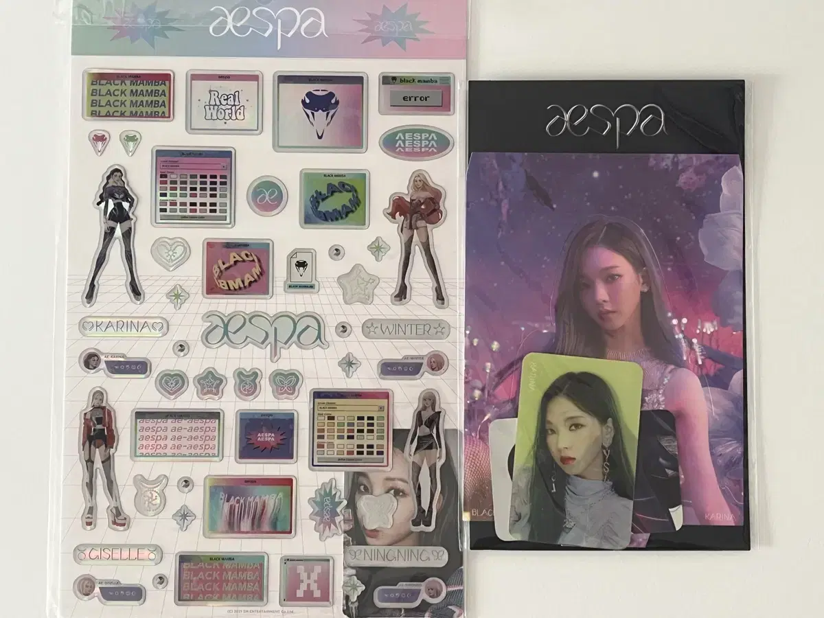 Bulk Aespa rina Black Mamba epoxy sticker lenticular