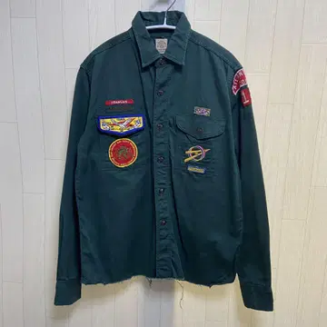 BOY SCOUTS 60s 워크 셔츠 보이 스카우트 셔츠 긴팔 셔츠