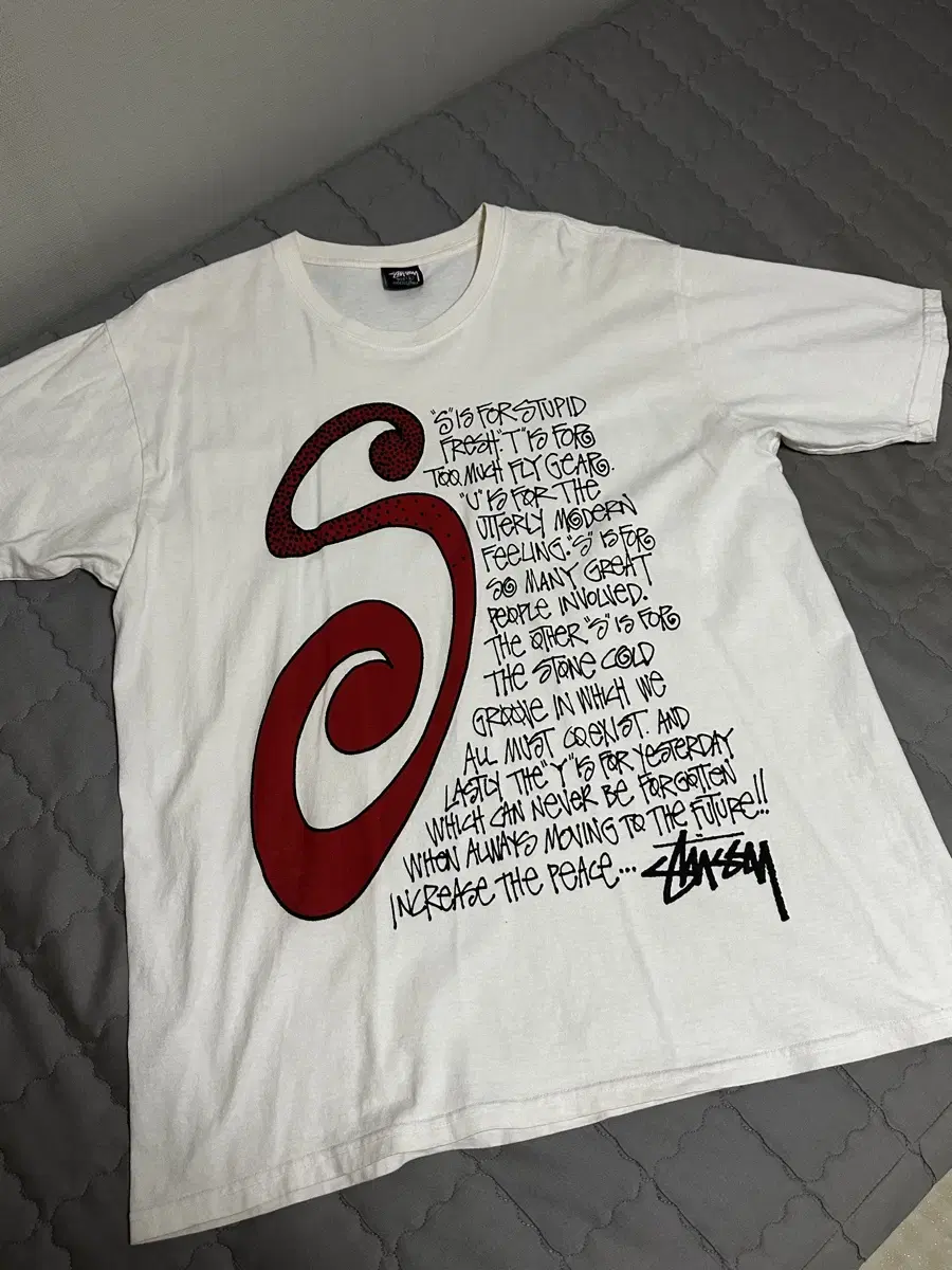 스투시 S TALK TEE / L