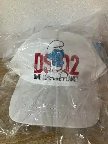 완판템 새상품 디스퀘어드 스머프 캡 화이트