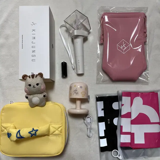 김준수 굿즈 인형 람지 응원봉 케이스 코코봉 슬로건 파우치