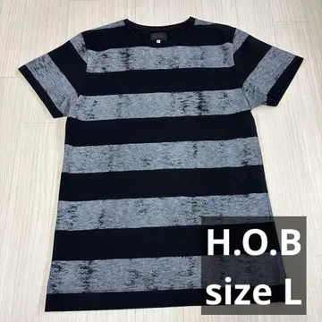 H.O.B 보더 티셔츠, 프린트, 락, 펑크, 구제 의류, L