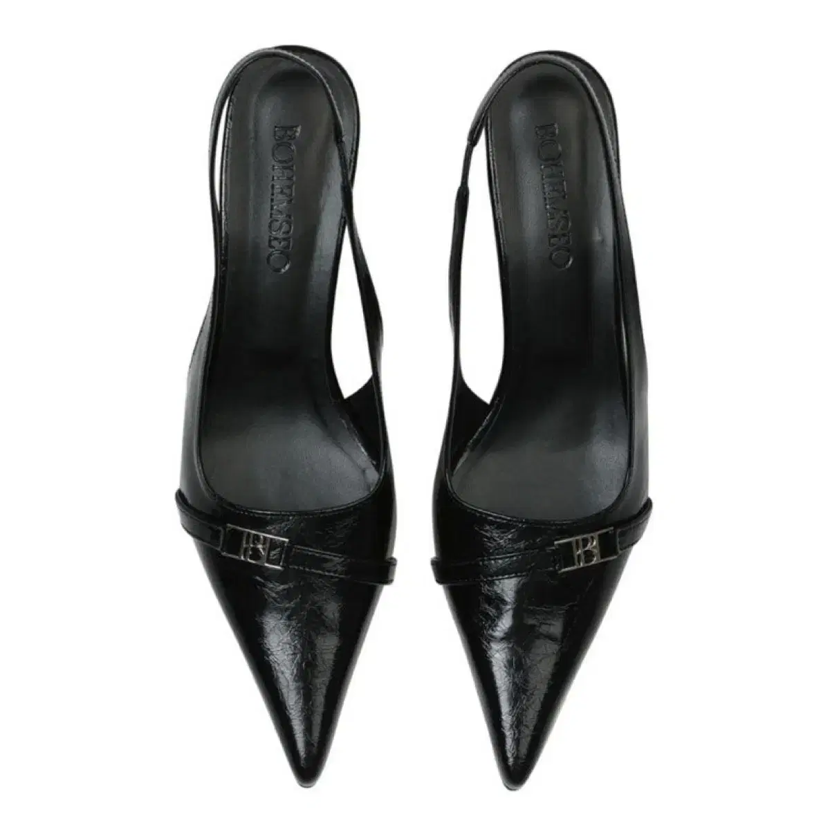 【BOHEMIAN SEOUL】BOHEMSEO SLEEK LEATHER BELTED SLINGBACK BOHEMIAN SEOUL | 보헤미안서울 Bohemian Seoul Bohemseo Metal